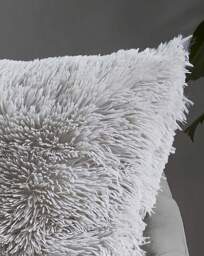 Shaggy Fleece Cushion Silver - Catherine Lansfield - Size: 45X45CM - thumbnail 3