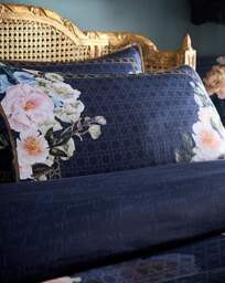 LLB Bouquet List Duvet Cover Set Navy - Laurence Llewelyn-Bowen - Size: DOUBLE - thumbnail 5