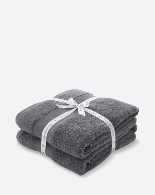 Anti Bacterial Bath Sheet Pair Charcoal - Catherine Lansfield - Size: PAIR - image 1