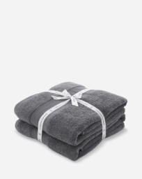 Anti Bacterial Bath Sheet Pair Charcoal - Catherine Lansfield - Size: PAIR - thumbnail 1