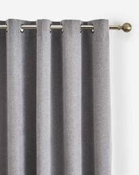 Austin Blackout Thermal Eyelet Curtains Grey - Enhanced Living - Size: 167 x 137cm - thumbnail 1