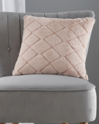 Cosy Diamond Cushion Blush - Catherine Lansfield - Size: 43X43 - thumbnail 1