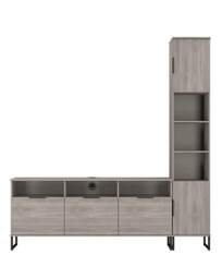 Hayden Right Hand Media Unit Grey OAK - Welcome - thumbnail 4
