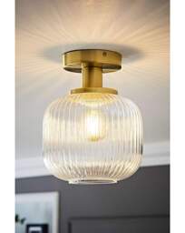 Calpe Clear Glass Ceiling Light Gold - Value Lights