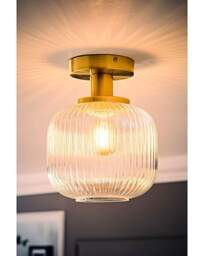 Calpe Clear Glass Ceiling Light Gold - Value Lights - thumbnail 3