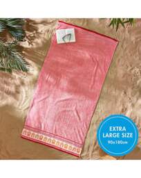 Catherine Lansfield Huts XL Beach Towel Coral - Catherine Lansfield - thumbnail 5