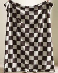 Catherine Lansfield Checkerboard Throw Chocolate - Catherine Lansfield - Size: 130X170 - thumbnail 4