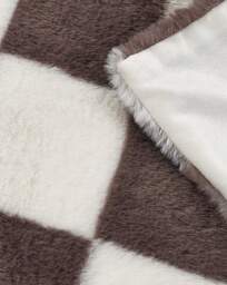 Catherine Lansfield Checkerboard Throw Chocolate - Catherine Lansfield - Size: 130X170 - thumbnail 3