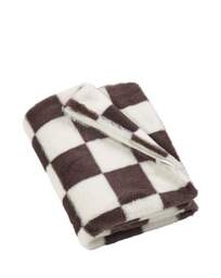 Catherine Lansfield Checkerboard Throw Chocolate - Catherine Lansfield - Size: 130X170 - thumbnail 2