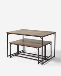 Mason Compact Dining Set with 2 Benches OAK Effect - JD Williams - thumbnail 4