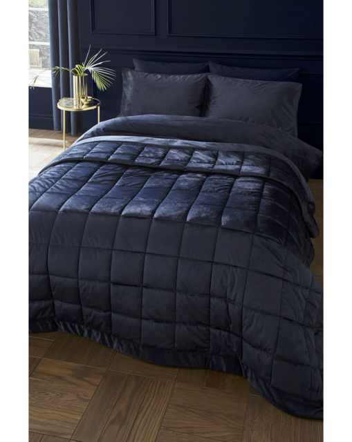 Catherine Lansfield Kingsley Bedspread Navy - Catherine Lansfield - Size: 220X220 - image 1