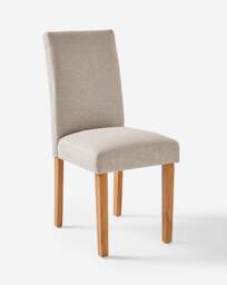 Ava Pair of Dining Chairs Fabric Taupe/Natural - JD Williams - thumbnail 3