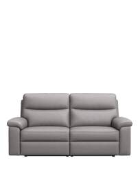 Aspire Corvan Leather Recliner 3 Seater Grey - Aspire - thumbnail 2