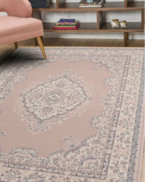 Traditional Medallion Woven Rug Pink - Homemaker - Size: 80X150 - thumbnail 1