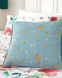 D & D Abstract Poppy Filled Cushion RED - Dreams & Drapes - Size: 43X43 - thumbnail 2
