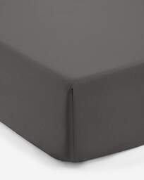 Pure Cotton Extra Deep 38cm Fitted Sheet Charcoal - JD Williams - Size: S KING - thumbnail 2