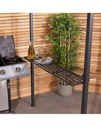 Charles Bentley Steel BBQ Grill Gazebo Grey - Charles Bentley - thumbnail 4