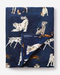 Mixed Dogs Fleece Throw Navy - JD Williams - Size: 130X150 - thumbnail 2