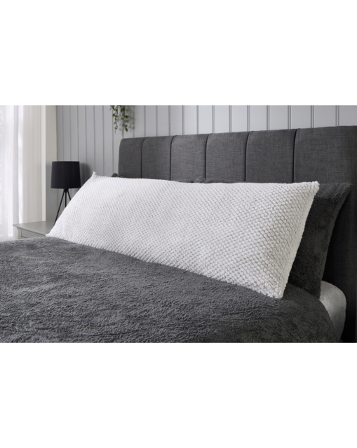 Waffle Fleece Bolster Cushion Grey - Huggleland - Size: EACH - image 1