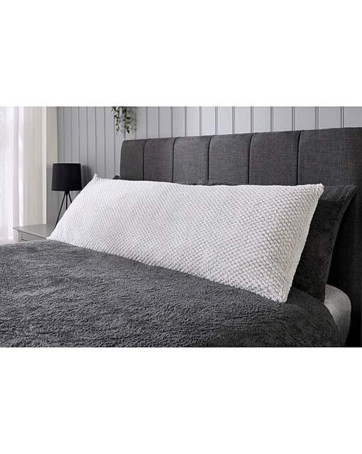 Waffle Fleece Bolster Cushion Grey - Huggleland - Size: EACH - image 1