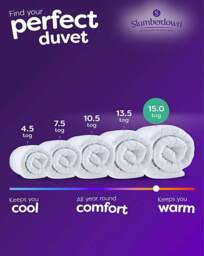 Slumberdown Winter Warm 13.5 Tog Duvet White - Slumberdown - Size: SINGLE - thumbnail 5