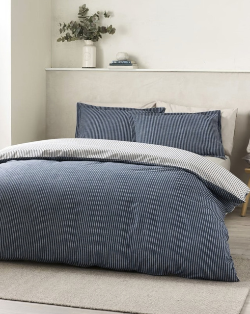 Catherine Lansfield Oxford Duvet Set Navy - Catherine Lansfield - Size: DOUBLE - image 1