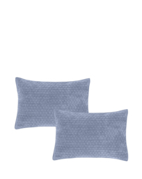 Bianca Attica Velvet Pillowsham Pair Blue - Bianca - Size: PAIR