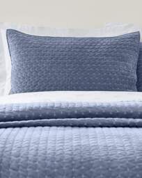 Bianca Attica Velvet Pillowsham Pair Blue - Bianca - Size: PAIR - thumbnail 3