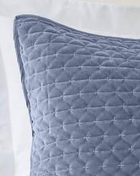 Bianca Attica Velvet Pillowsham Pair Blue - Bianca - Size: PAIR - thumbnail 2