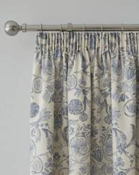 D&D Averie Pencil Pleat Curtains Blue - Dreams & Drapes - Size: 168 x 229cm - thumbnail 2