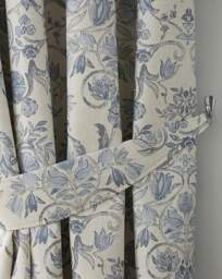 D&D Averie Pencil Pleat Curtains Blue - Dreams & Drapes - Size: 168 x 229cm - thumbnail 4