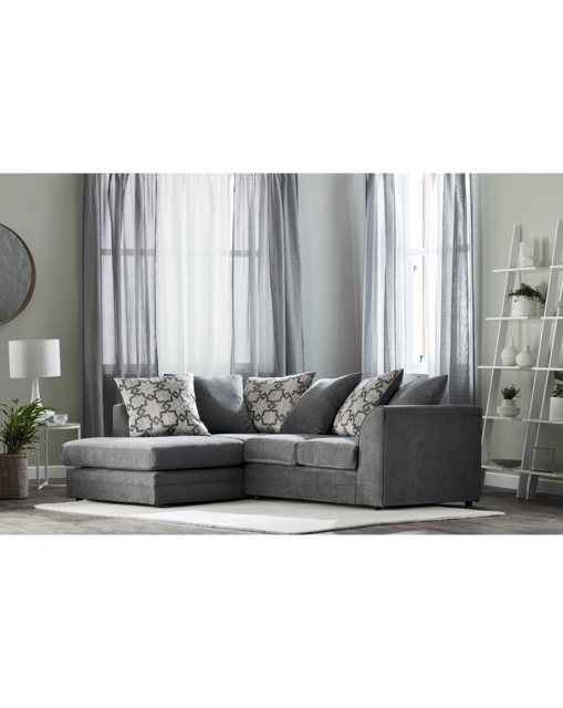 Grace Left Hand Corner Sofa Pewter - image 1