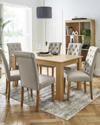 Dakota Dining Table with 6 Ava Chairs Oak/Natural - thumbnail 1