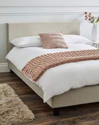 Hayden Velvet Bed Frame Blush - JD Williams - Size: DOUBLE - thumbnail 3