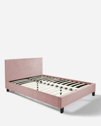Hayden Velvet Bed Frame Blush - JD Williams - Size: DOUBLE - thumbnail 1