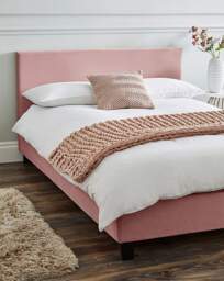Hayden Velvet Bed Frame Blush - JD Williams - Size: DOUBLE - thumbnail 2
