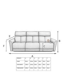 Aspire Ashford Fabric Recliner 3 Seater Grey - Aspire - thumbnail 4
