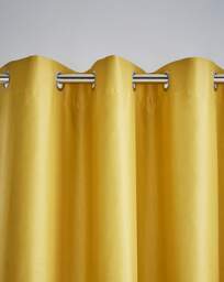 Faux Silk Blackout Curtains Ochre - JD Williams - Size: 112X137 - thumbnail 3