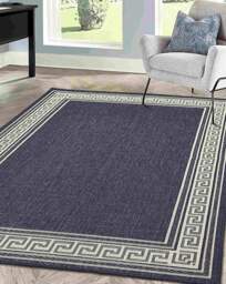 Gel Backed Greek Key Rug Navy - Homemaker - Size: 160X225 - thumbnail 1