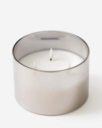 Smoke Glass Large LED Candle Grey - JD Williams - thumbnail 2