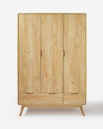 Oslo 3 Door 2 Drawer Wardrobe OAK Effect - JD Williams - thumbnail 2