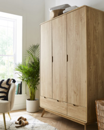 Oslo 3 Door 2 Drawer Wardrobe OAK Effect - JD Williams - thumbnail 1