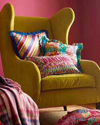 SR Darling Diagonal Stripe Cushion Bright - Sophie Robinson - Size: 50X50 - thumbnail 4