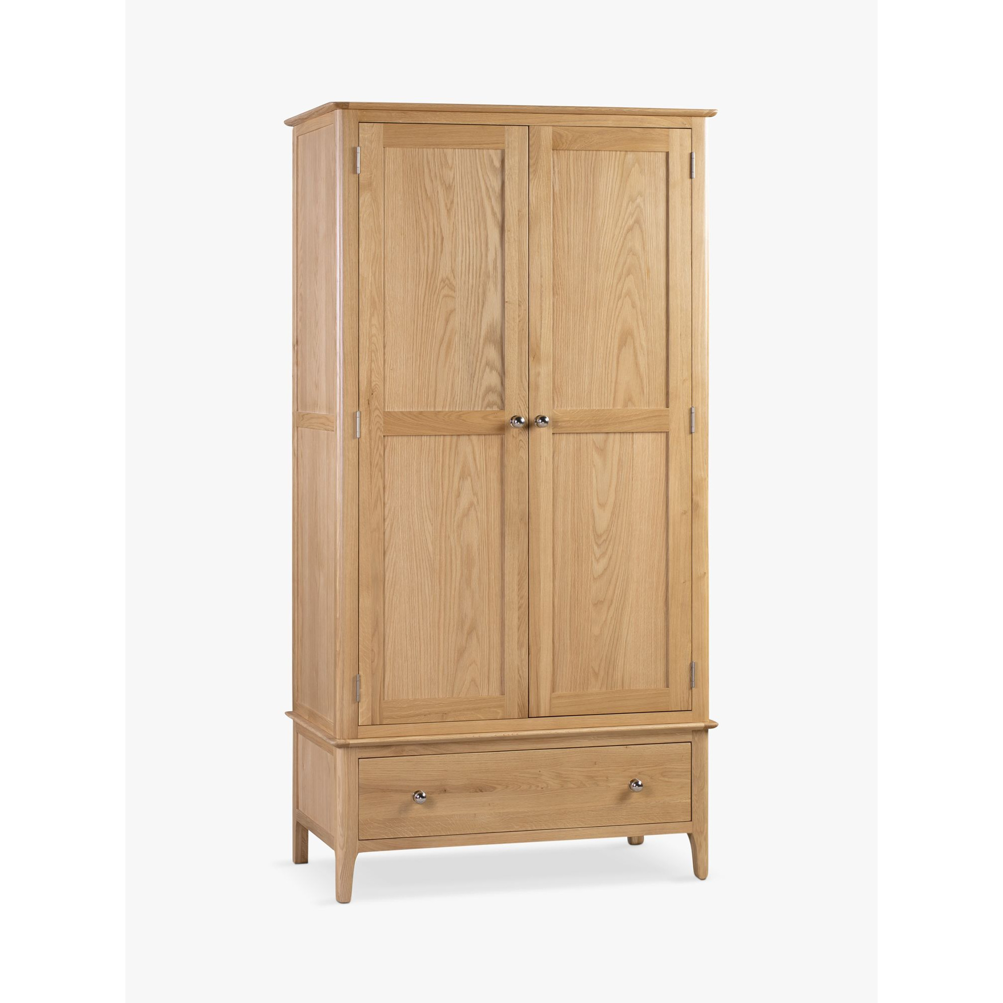 Julian Bowen Cotswold Double Wardrobe with 1 Drawer, Natural - image 1