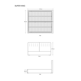 Swyft Bed 01 Upholstered Bed Frame, Super King Size - thumbnail 2