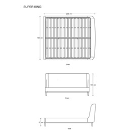 Swyft Bed 02 Upholstered Bed Frame, Super King Size - thumbnail 2