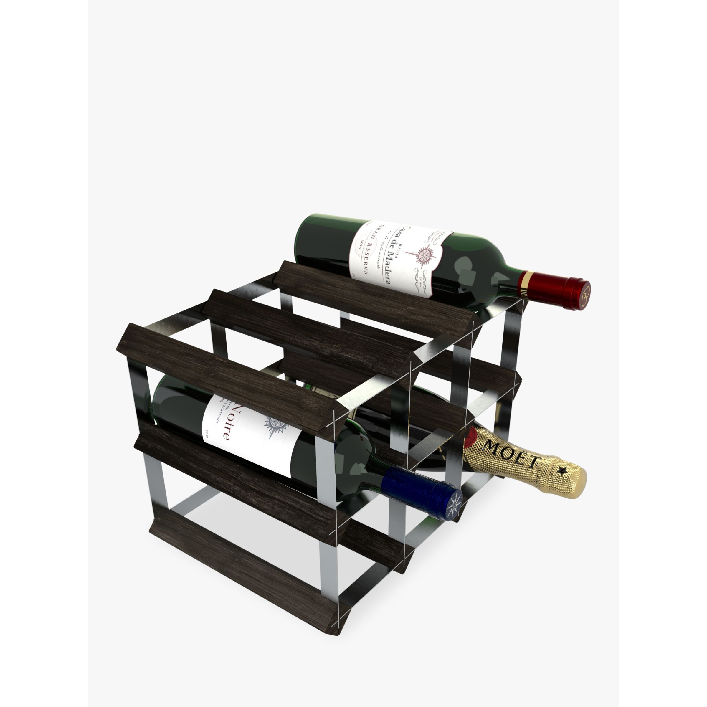 RTA Freestanding Wood Wine Rack, 9 Bottle - image 1