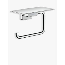 Hansgrohe AddStoris Wall-Mounted Toilet Roll Holder with Shelf