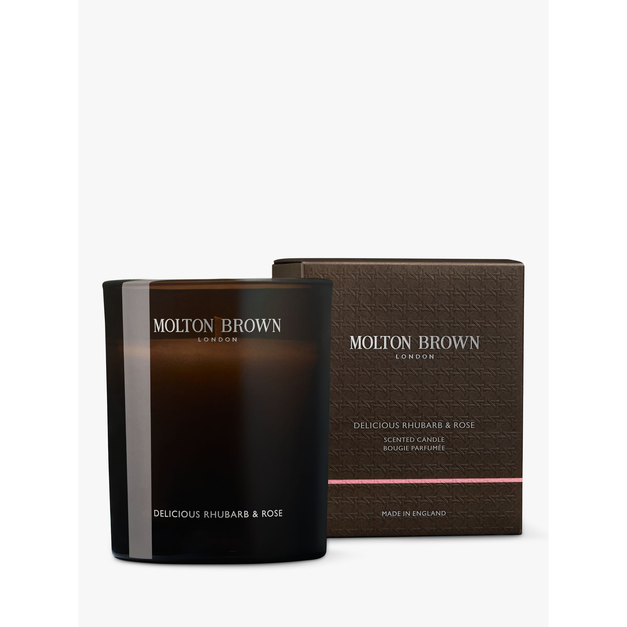 Molton Brown Delicious Rhubarb & Rose Scented Signature Candle, 190g - image 1