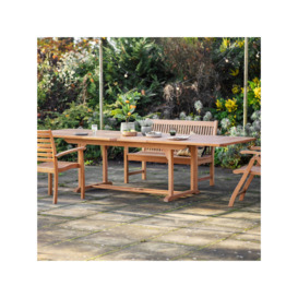 Gallery Direct Marconi Wood Garden Extending Dining Table, Natural - thumbnail 1